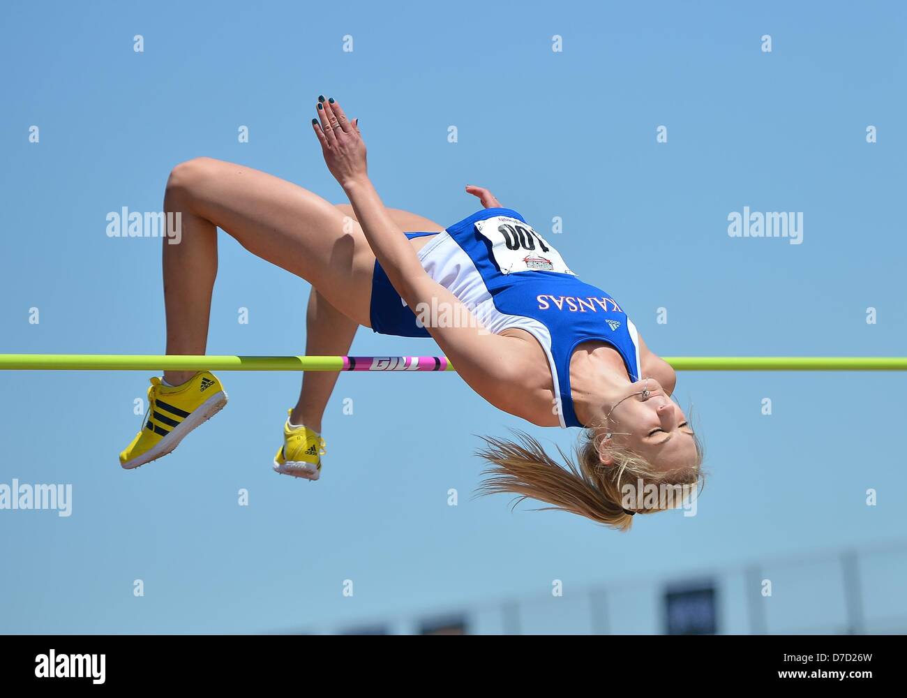 Waco, Texas, USA. 3rd May 2013. Lindsay Vollmer 100 competes in women
