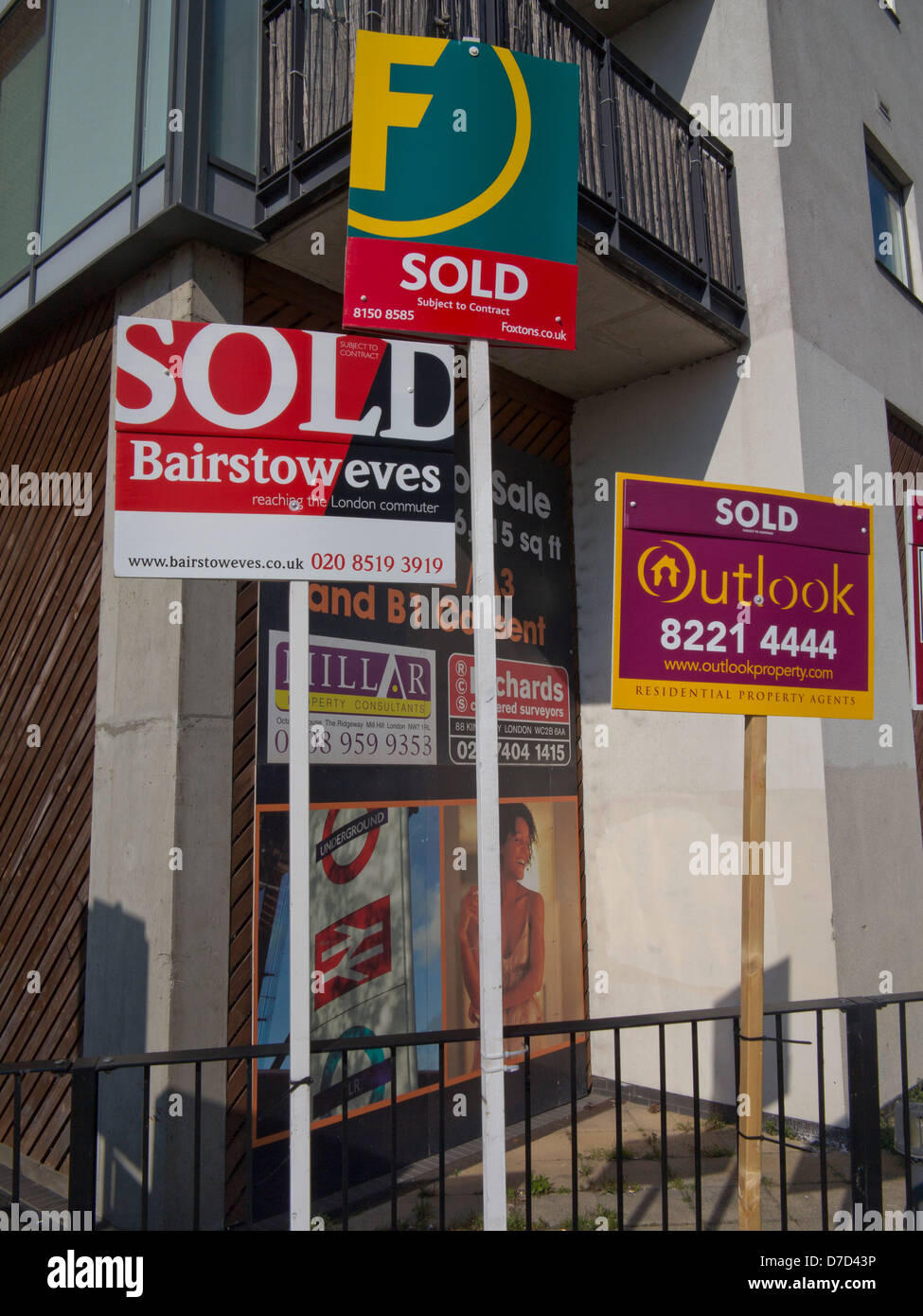 For sale and to let property signs in Stratford by the London 2012