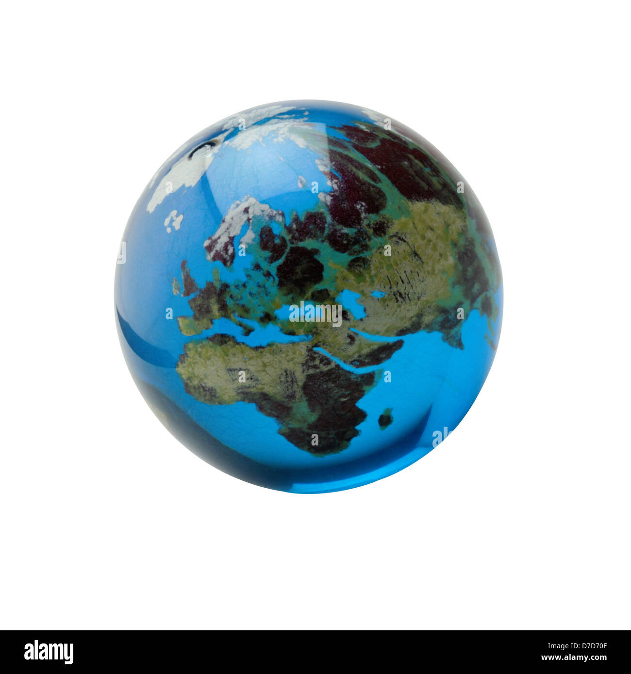 Earth globe showing on white background Stock Photo - Alamy