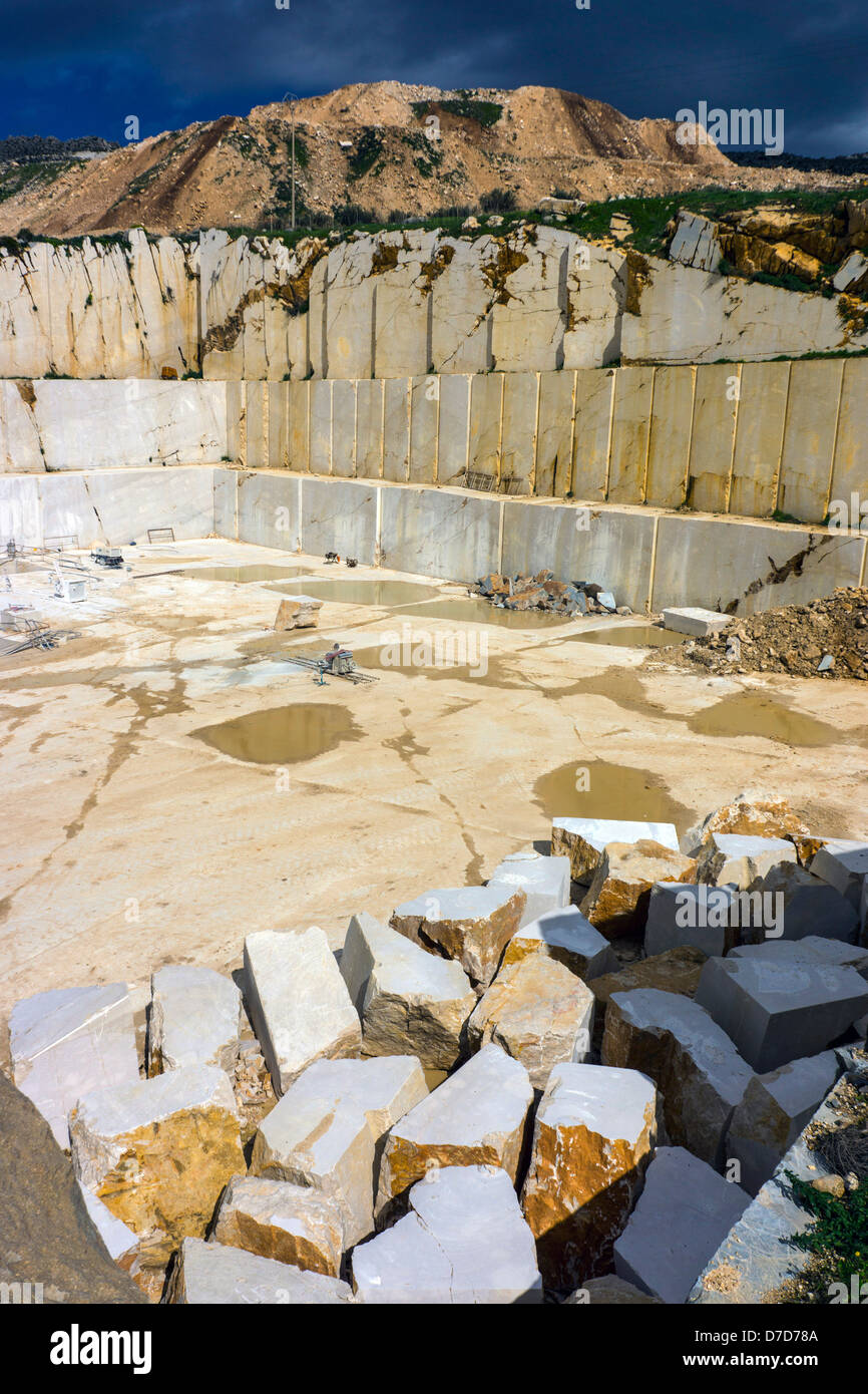 Marble Quarry, Custonaci, Sicily, Italy Stock Photo Alamy