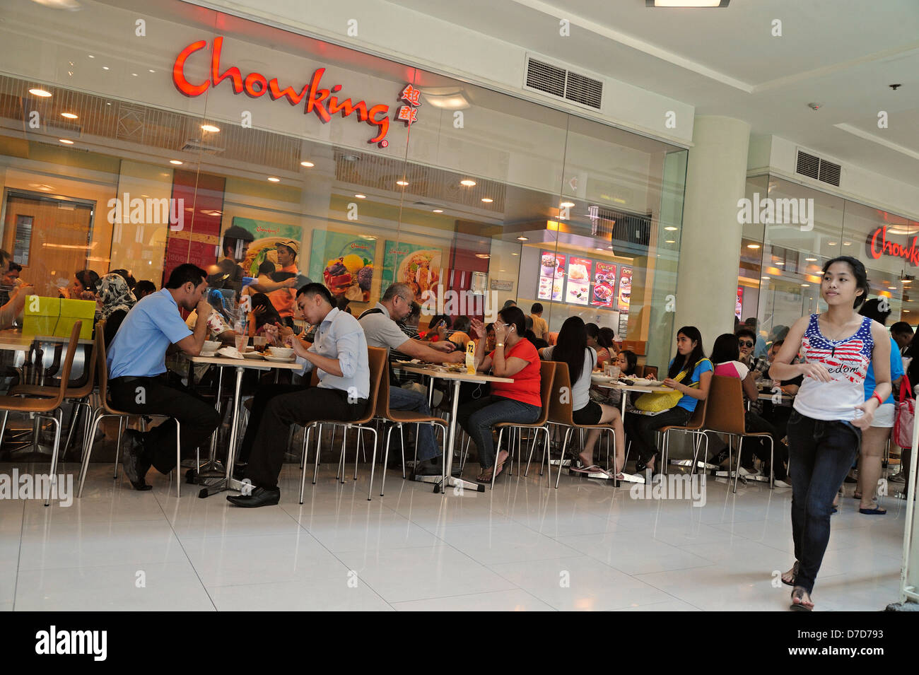 Lunch Time at Chowking Restaurant Ayala Center Cebu City Philippines