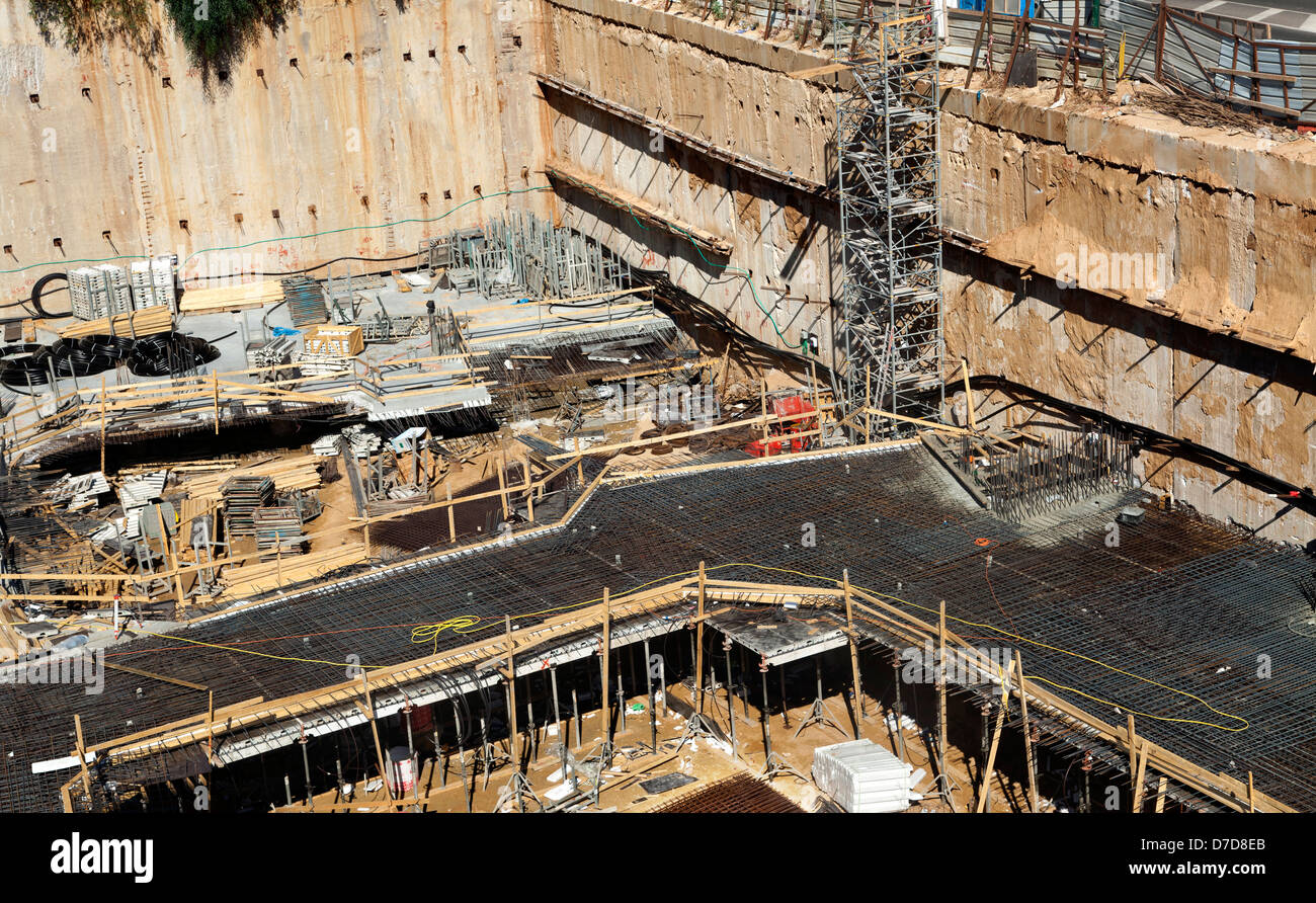 Foundations stage at a largescale construction site Stock Photo Alamy