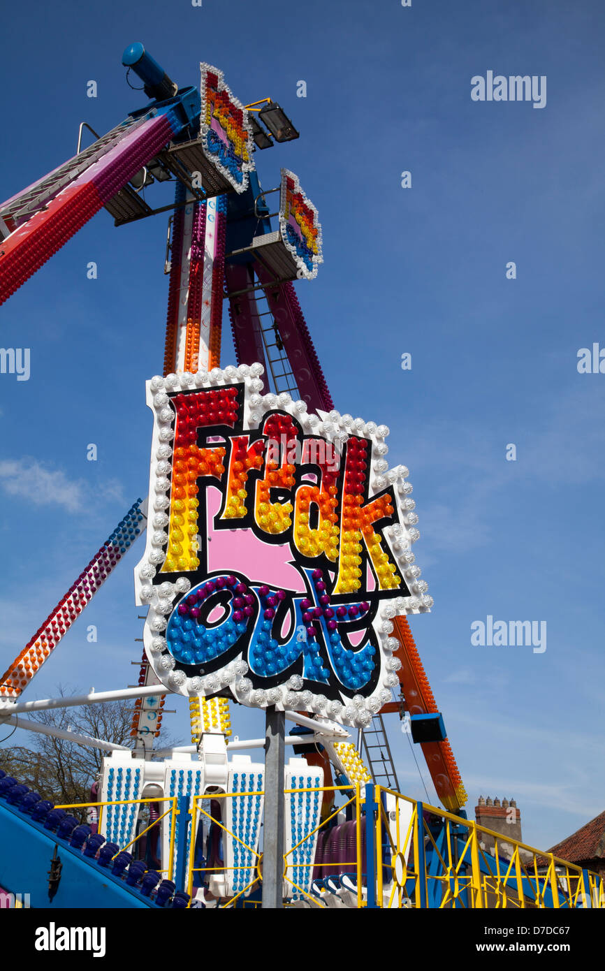 FunFair rides and attractions at the Northallerton Town Centre Stock