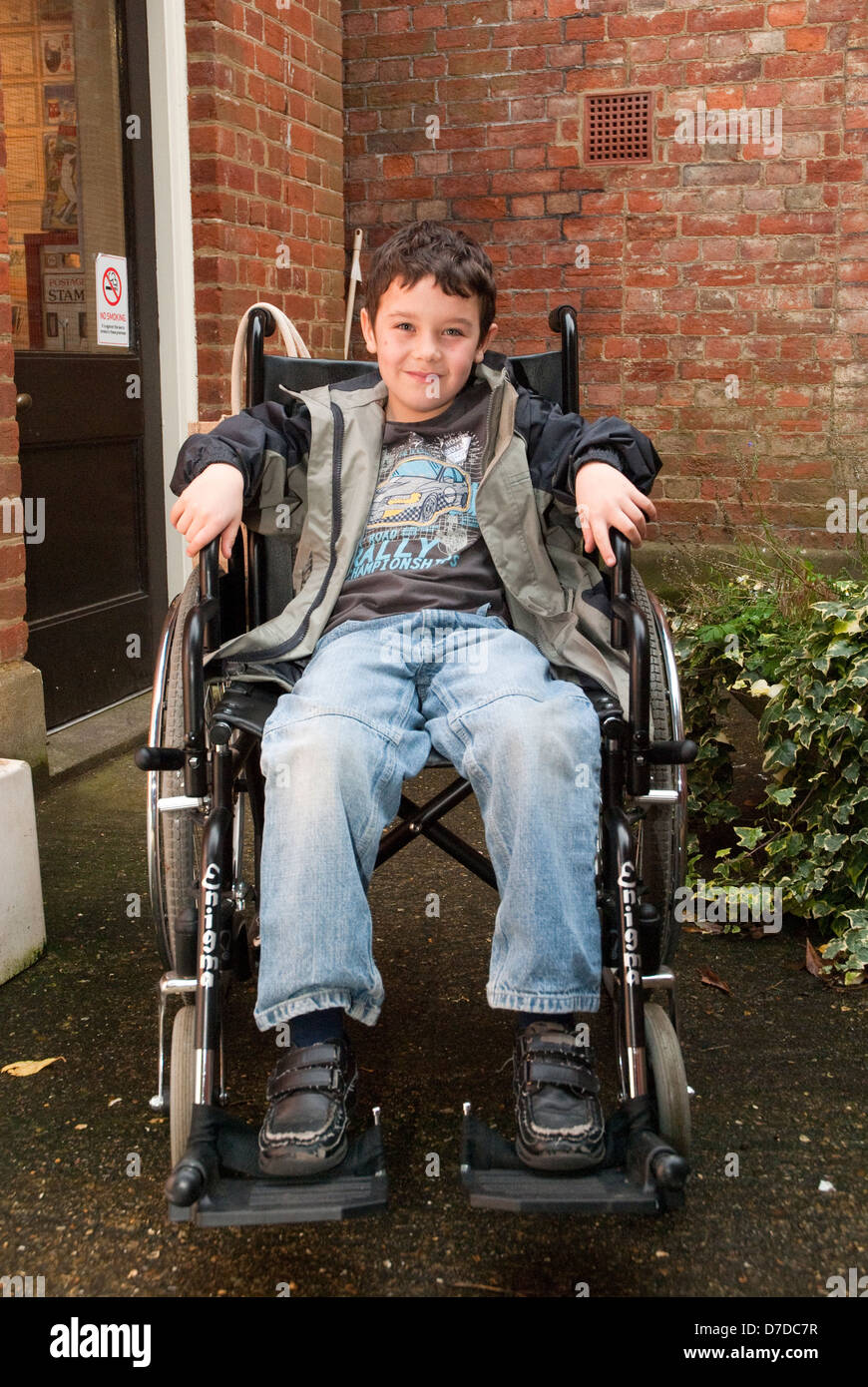 Child in a wheelchair Stock Photo Alamy