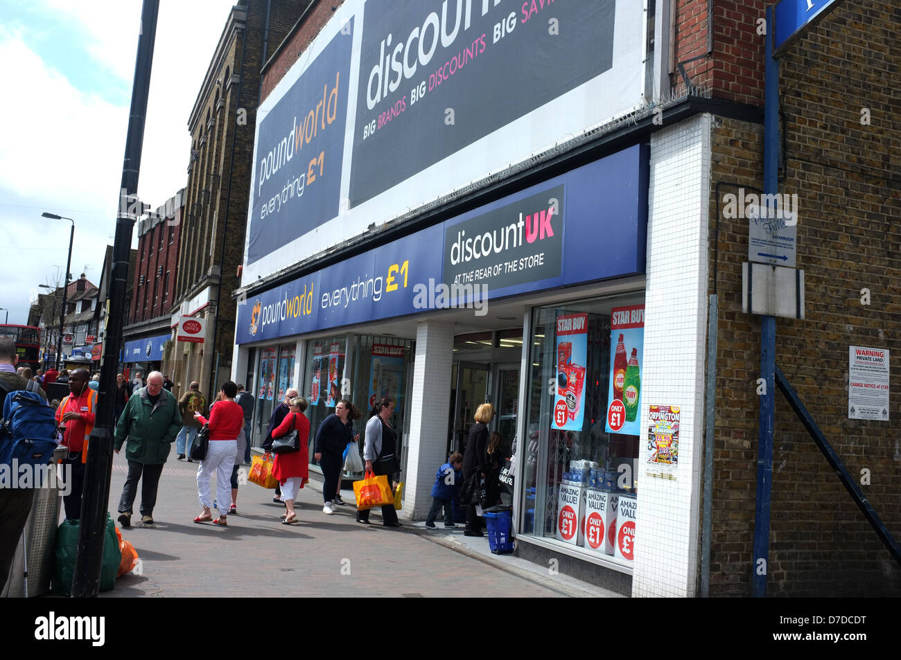 pound world discount uk cut price shop orpington town kent uk 2013