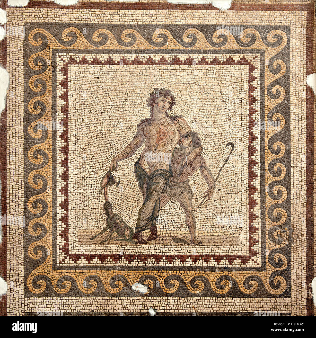 The Drunken Dionysus from Antakya. 4th Cent. A.D. Stock Photo