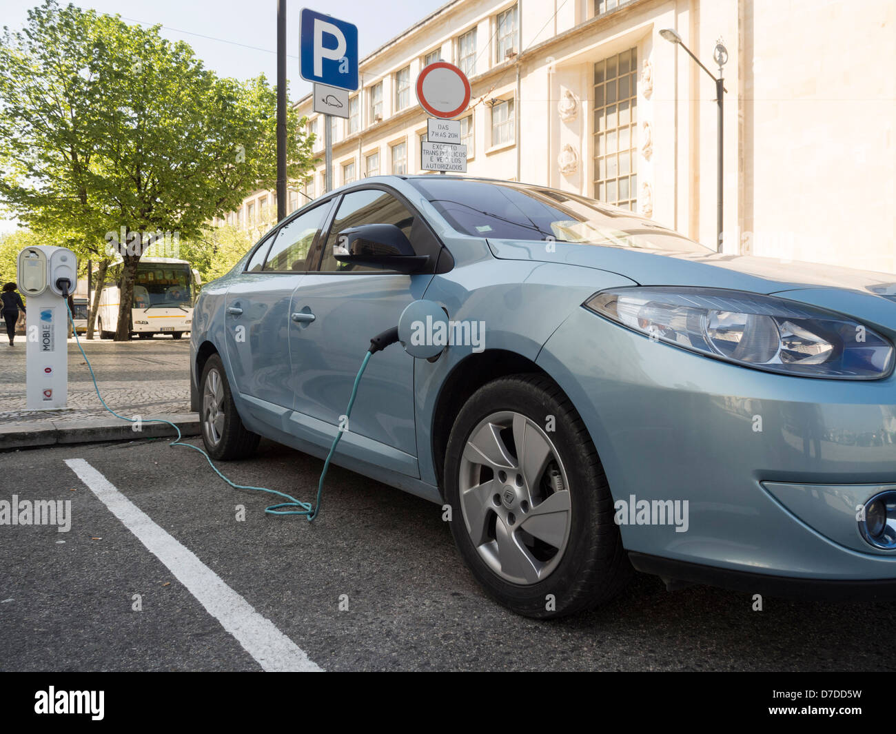 Electric car charging station Stock Photo