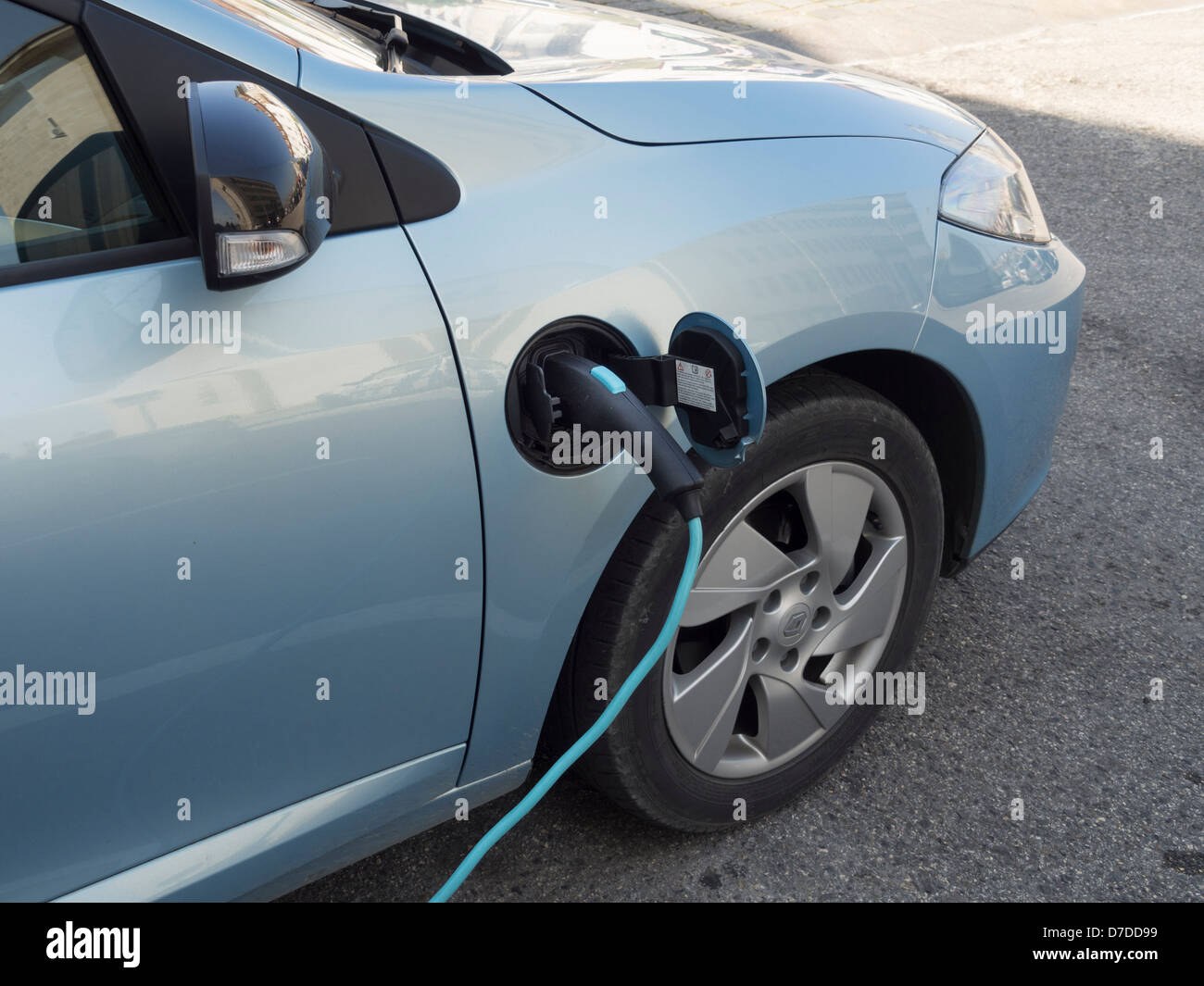 Electric car charging station Stock Photo