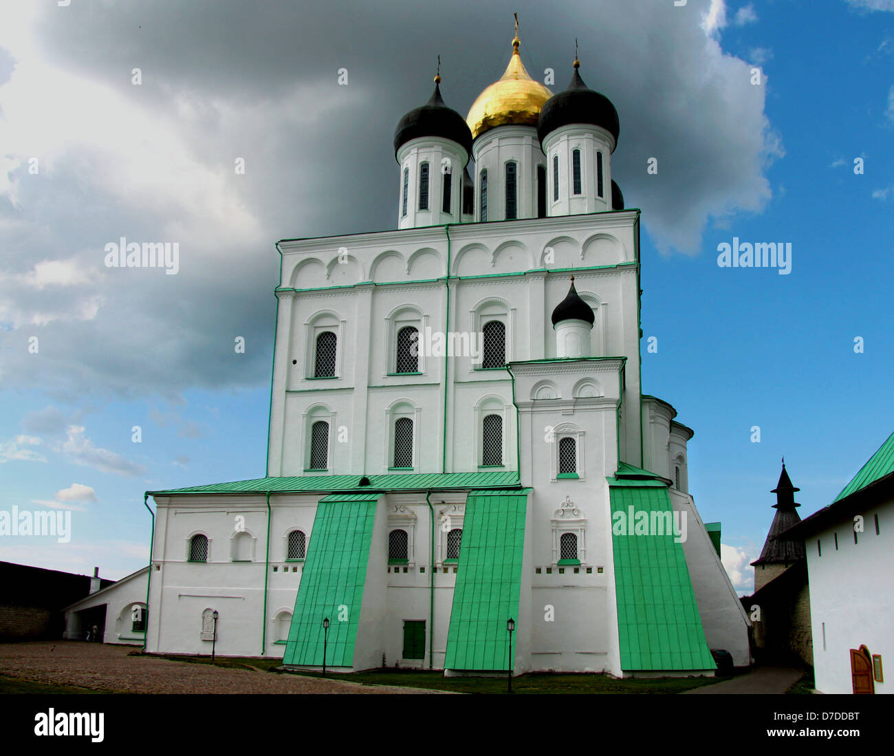 Trinity Cathedral of the Pskov Kremlin Stock Photo