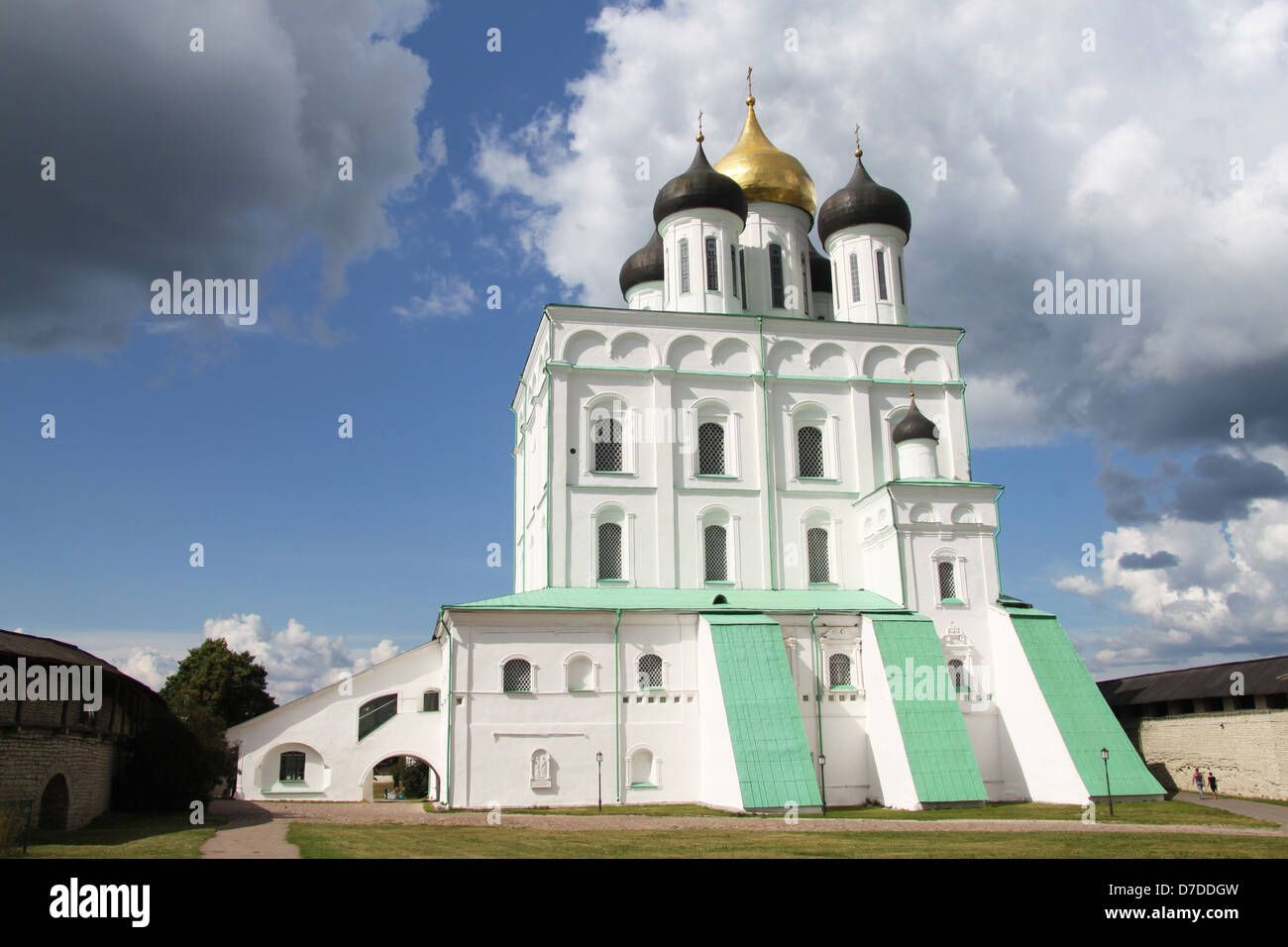 Trinity Cathedral of the Pskov Kremlin Stock Photo