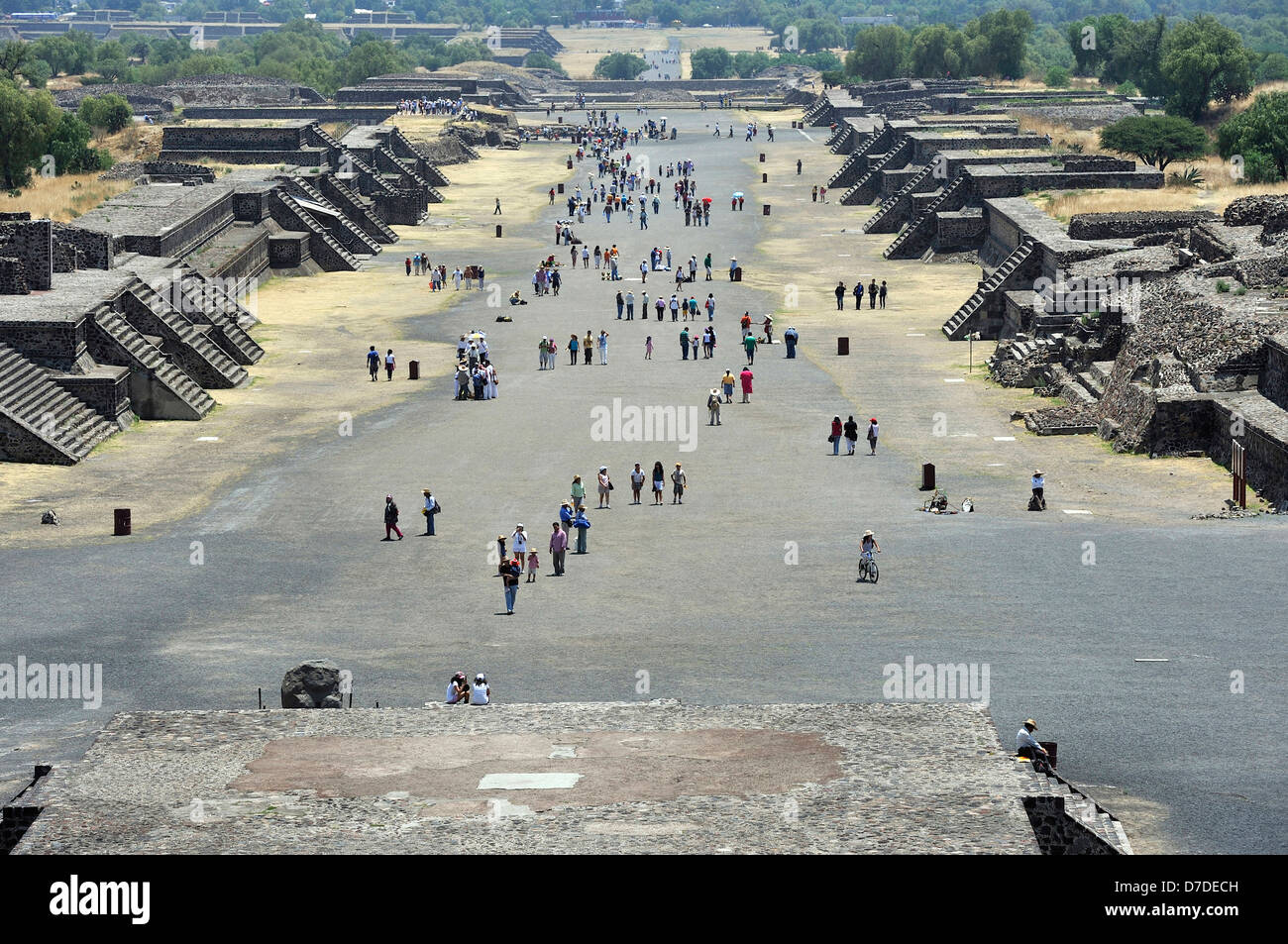 Avenue of the Dead, Teotihuacan, Mexico Stock Photo