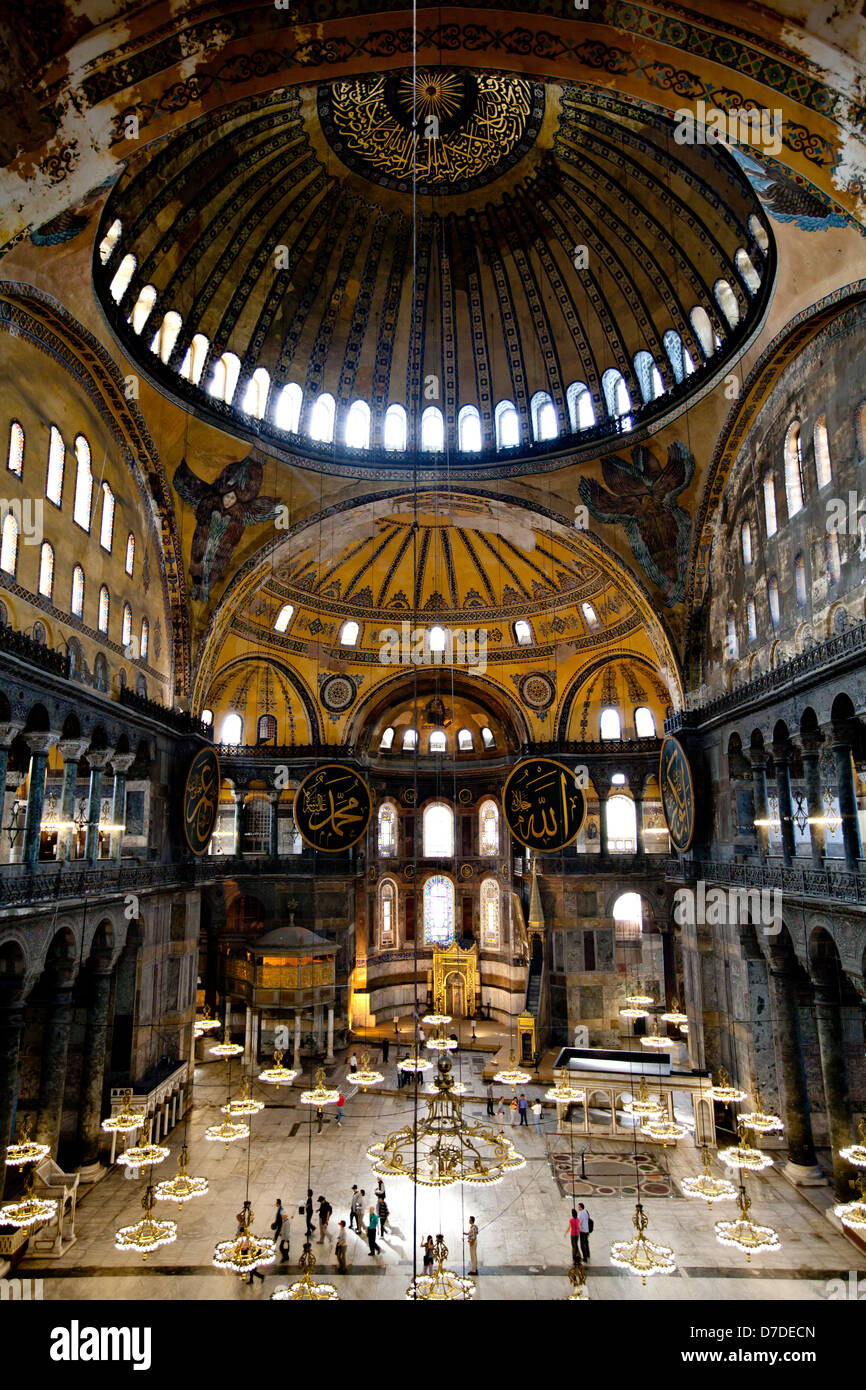 Haghia Sophia. Haghia Sophia is a former Orthodox patriarchal basilica, later a mosque, and now a museum in Istanbul, Turkey. Stock Photo