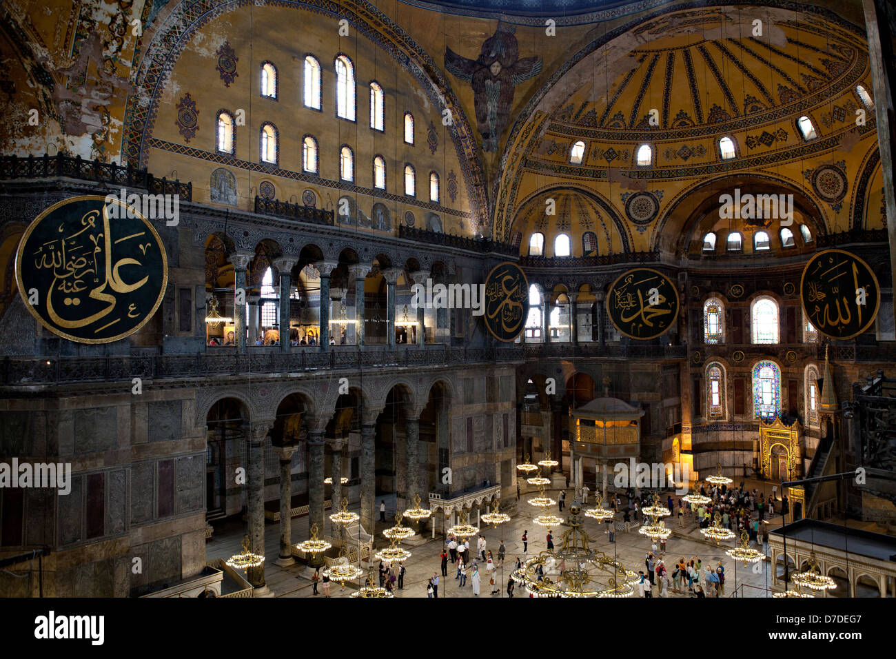 Haghia Sophia. Haghia Sophia is a former Orthodox patriarchal basilica, later a mosque, and now a museum in Istanbul, Turkey. Stock Photo