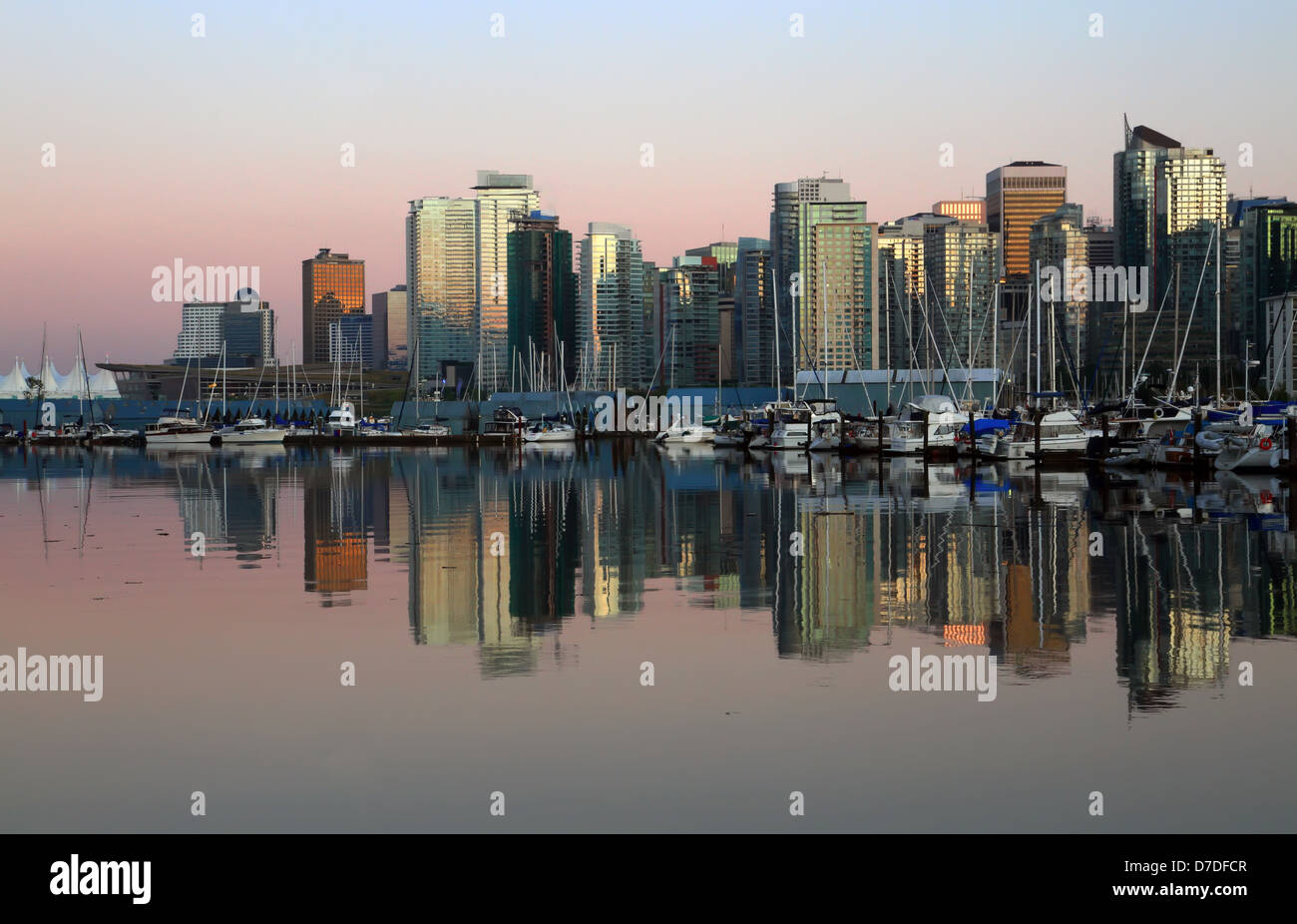 Vancouver downtown evening, Canada BC Stock Photo - Alamy