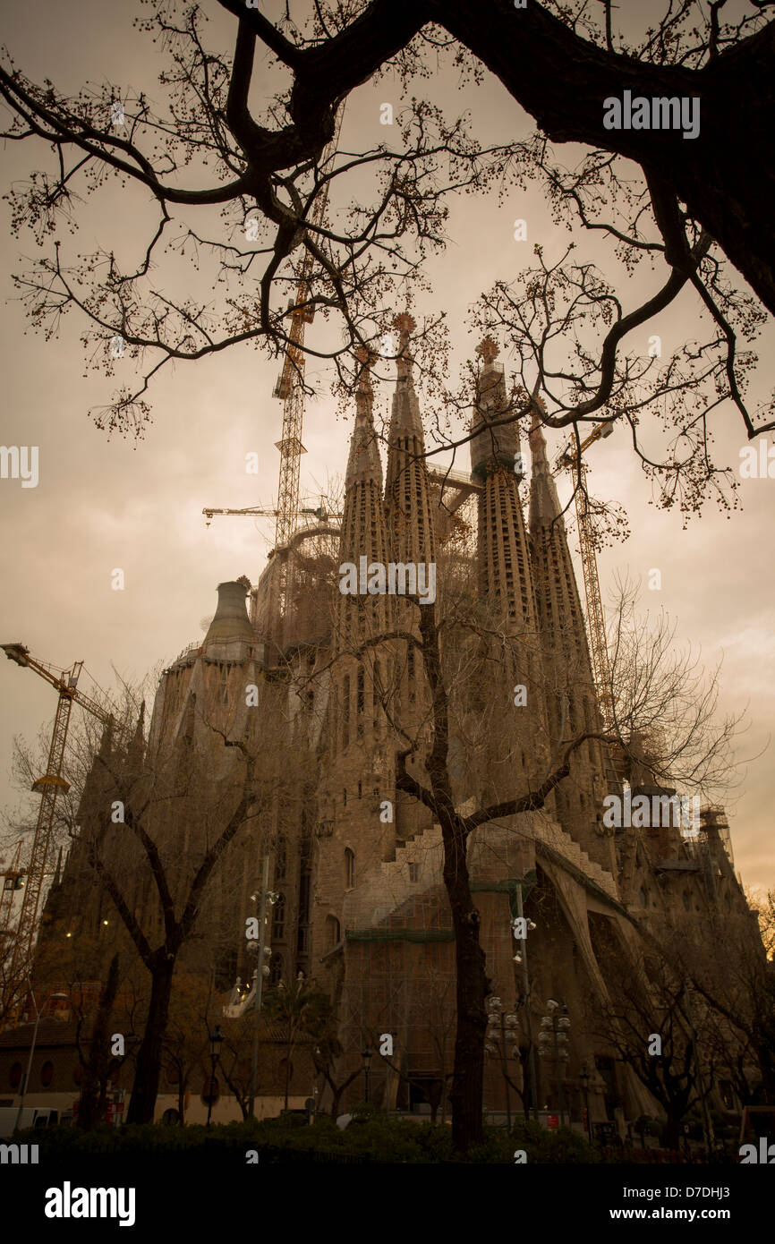 Sagrada Família Cathedral - Barcelona, Spain. Stock Photo