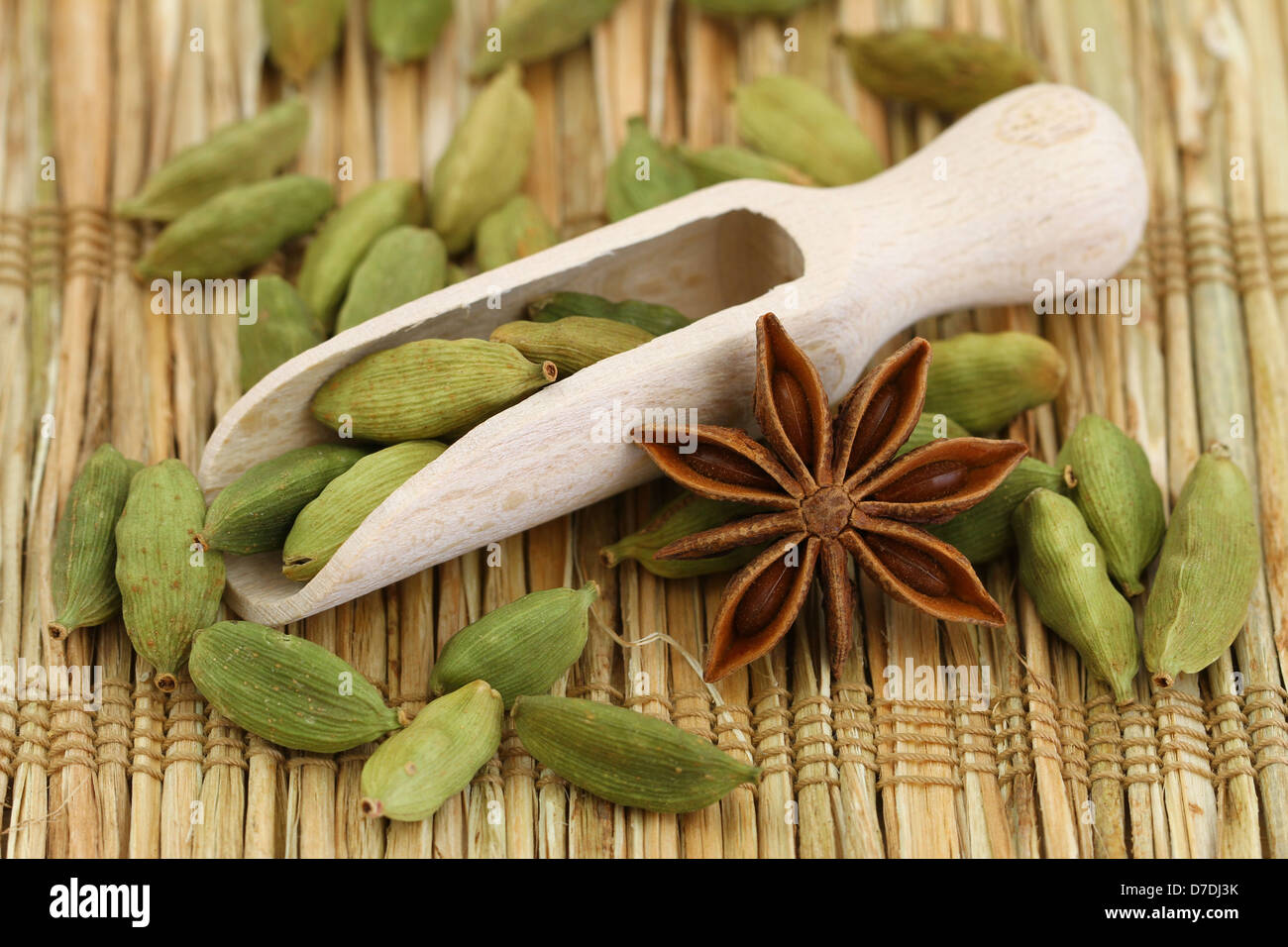 Star anise and cardamon seeds Stock Photo Alamy