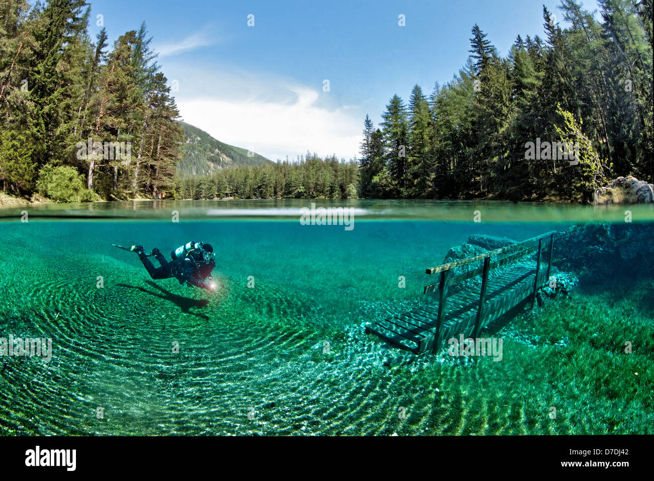 Green lake austria diving hi-res stock photography and images - Alamy