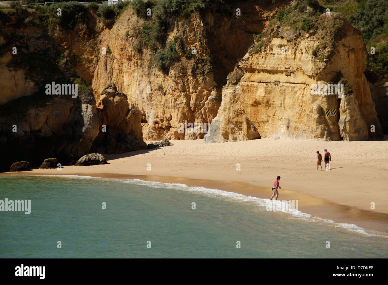 city beach in Lagos, Algarve, Portugal, Europe Stock Photo