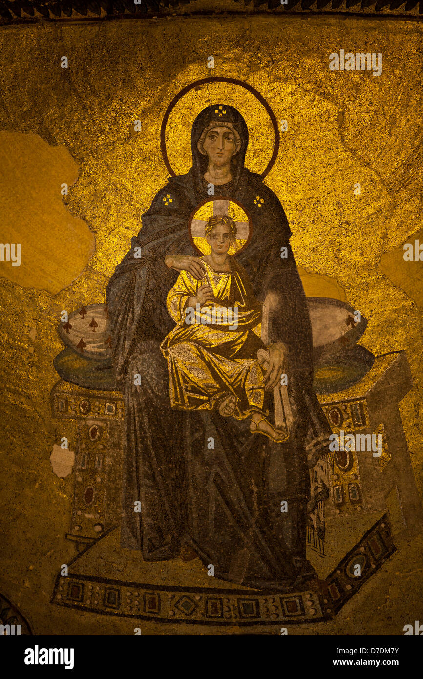 Virgin Mary and Child Christ, The Apse Mosaic, Hagia Sophia, Istanbul