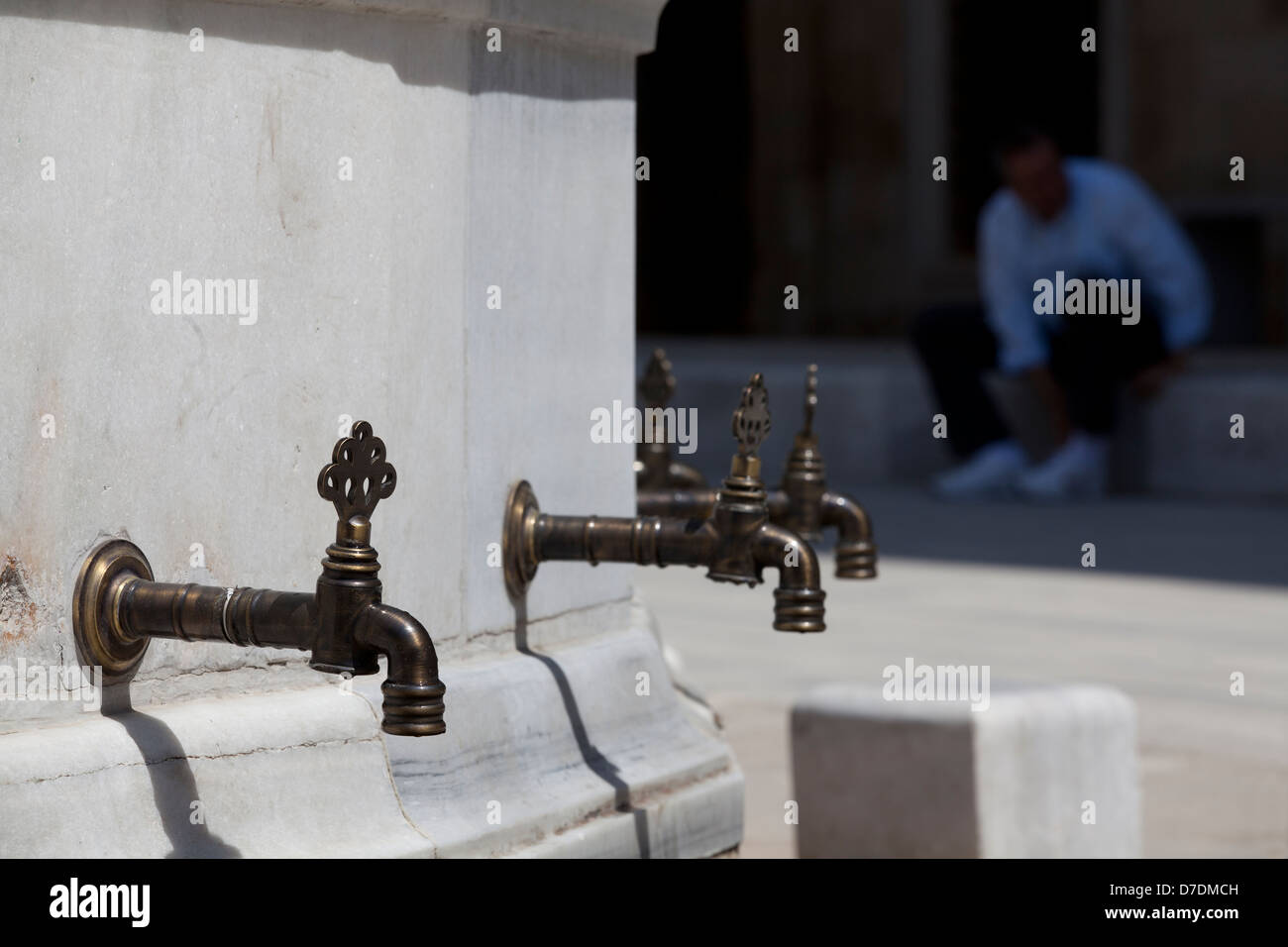 Historical fountain of Uc Serefeli Mosque in Edirne, Turkey Stock Photo