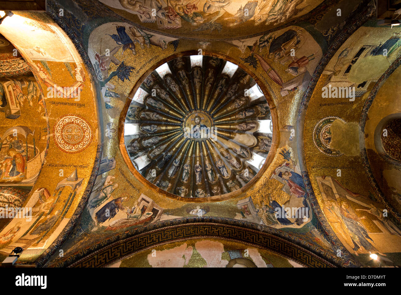 The Inner Narthex Mosaics in Chora (Kariye) Church, Istanbul, Turkey Stock Photo