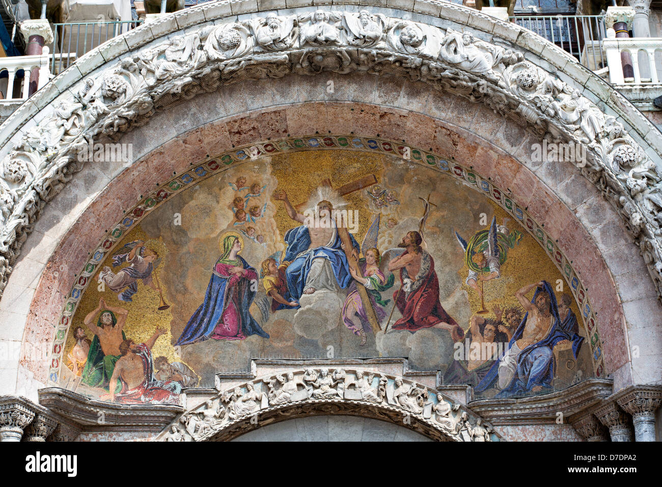 Judgement day mosaic of The Patriarchal Cathedral Basilica of Saint Mark Stock Photo
