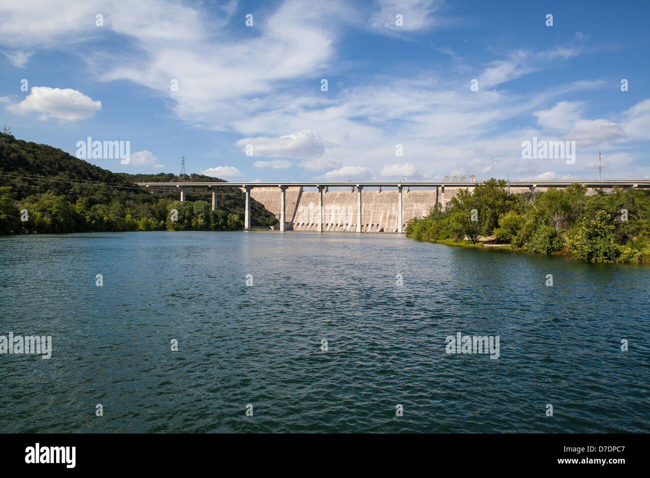 Lake Austin Mansfield Dam Texas Stock Photo