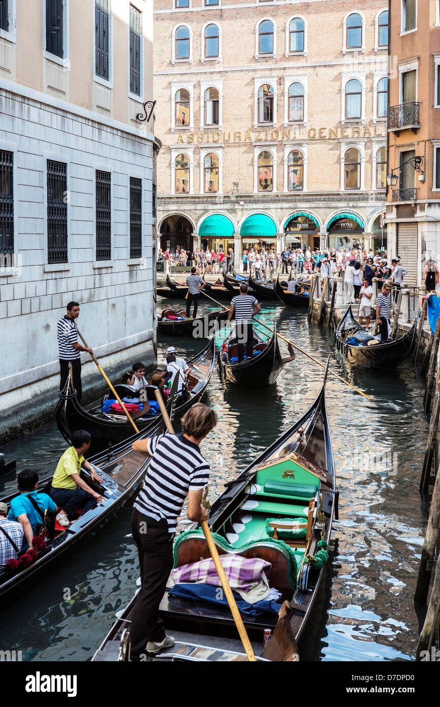 Gondolas reflection venice hi-res stock photography and images - Alamy