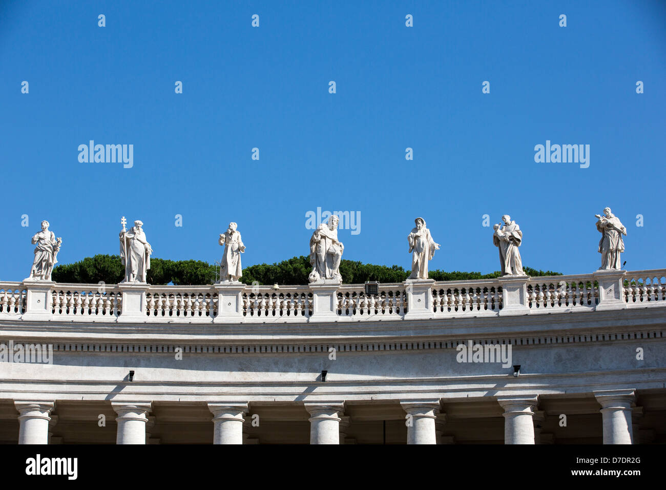 Bernini's Colonnade at the Piazza St. Peter's, Vatican, Rome Stock Photo