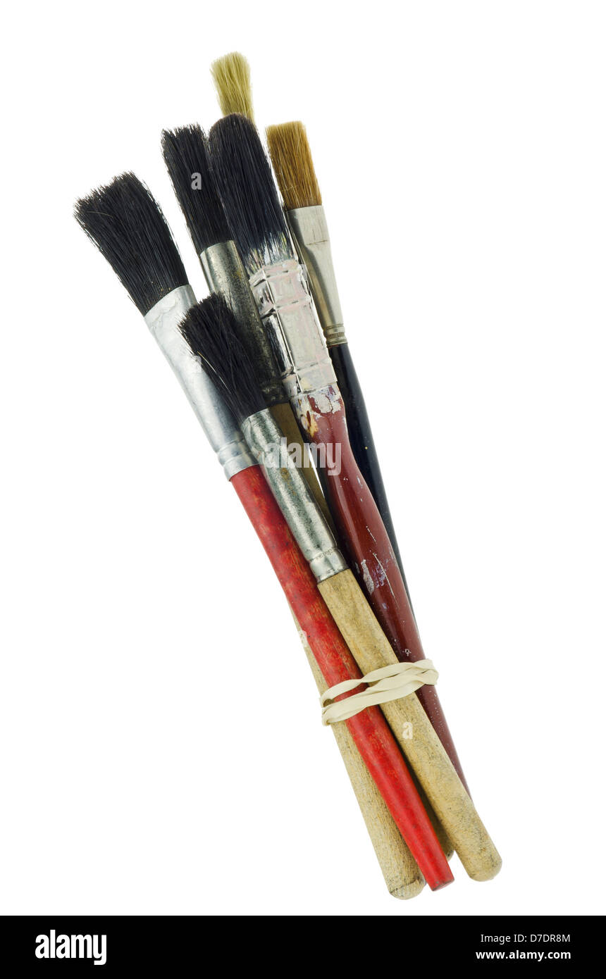 Assorted Artist Paint Brushes for Fine Art Painting Stock Image