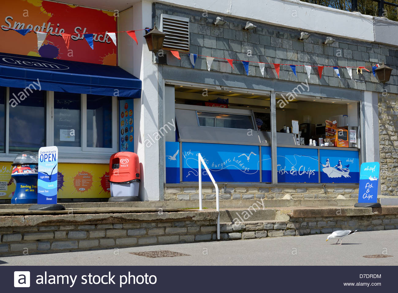 Lyme Regis England Fish Bar High Resolution Stock Photography and