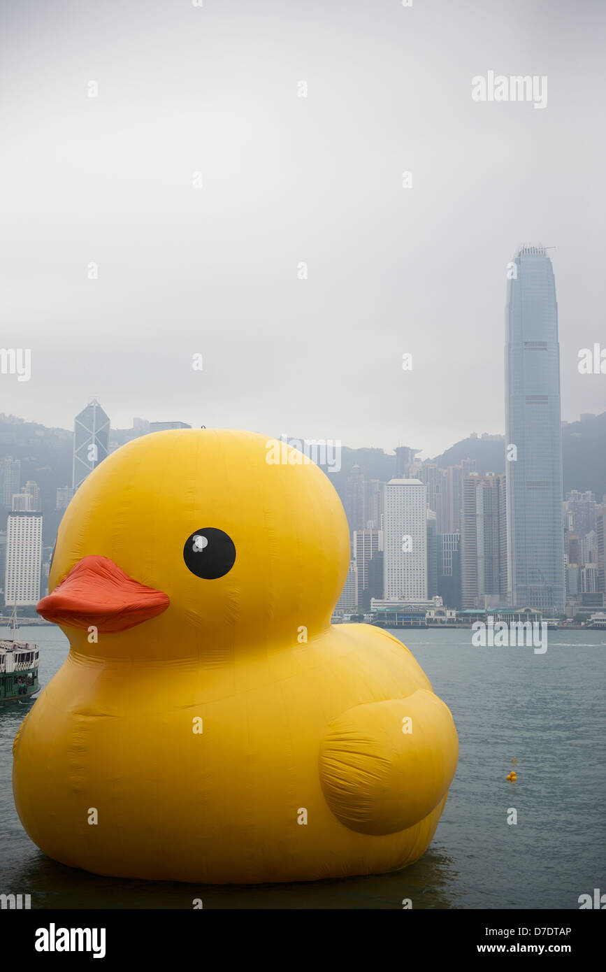 The Rubber Duck Project in Hong Kong. Created by FLORENTIJN HOFMAN. The Hong Kong one is the