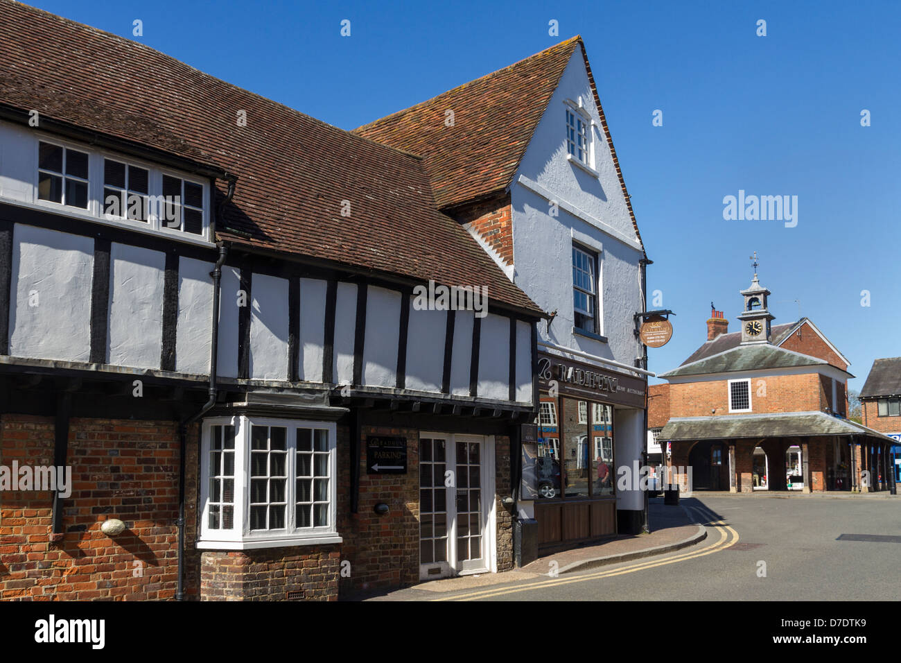 England Buckinghamshire Princes Risborough towards Market house Stock