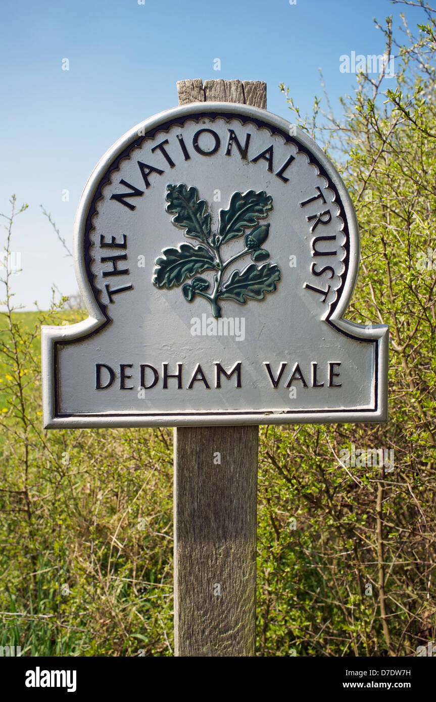 The National Trust, Dedham Vale sign Stock Photo