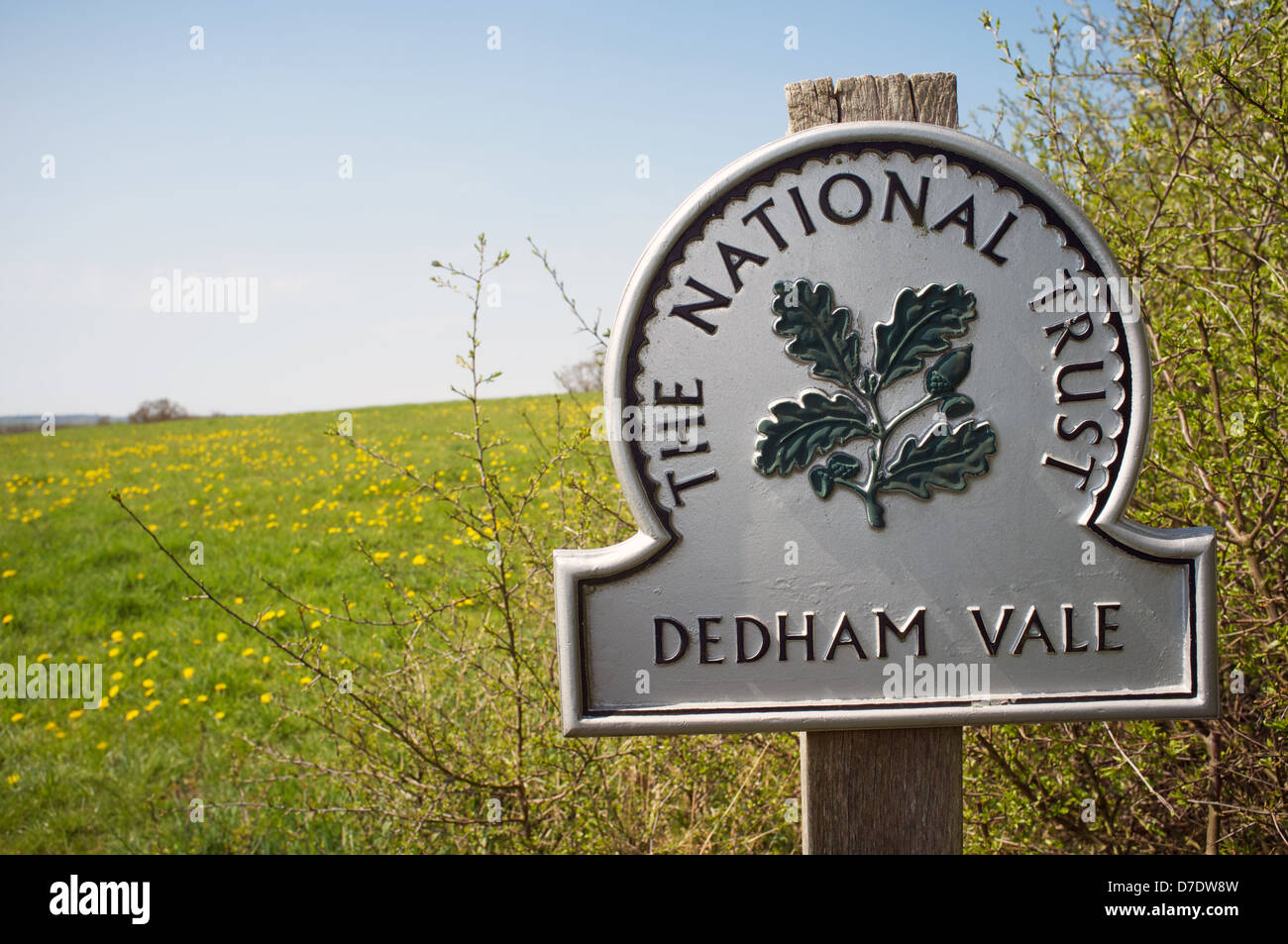 The National Trust, Dedham Vale sign Stock Photo
