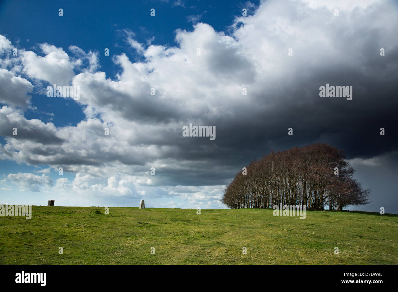 Approaching Storm over Win Green Hill, Wiltshire Stock Photo