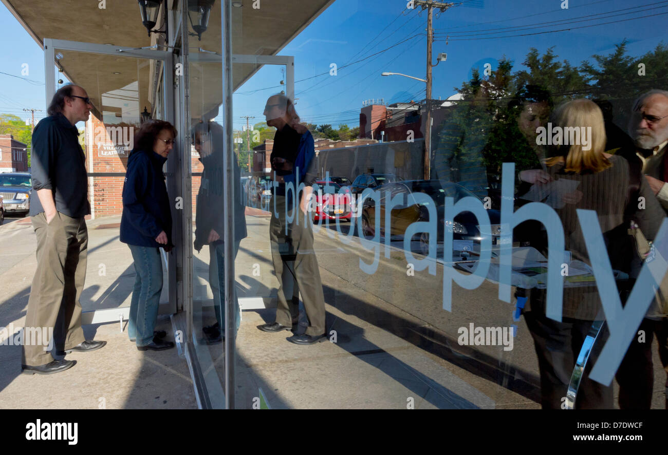 Huntington, New York, USA. 4th May, 2013. Visitors arrive for the Opening Reception at fotofoto