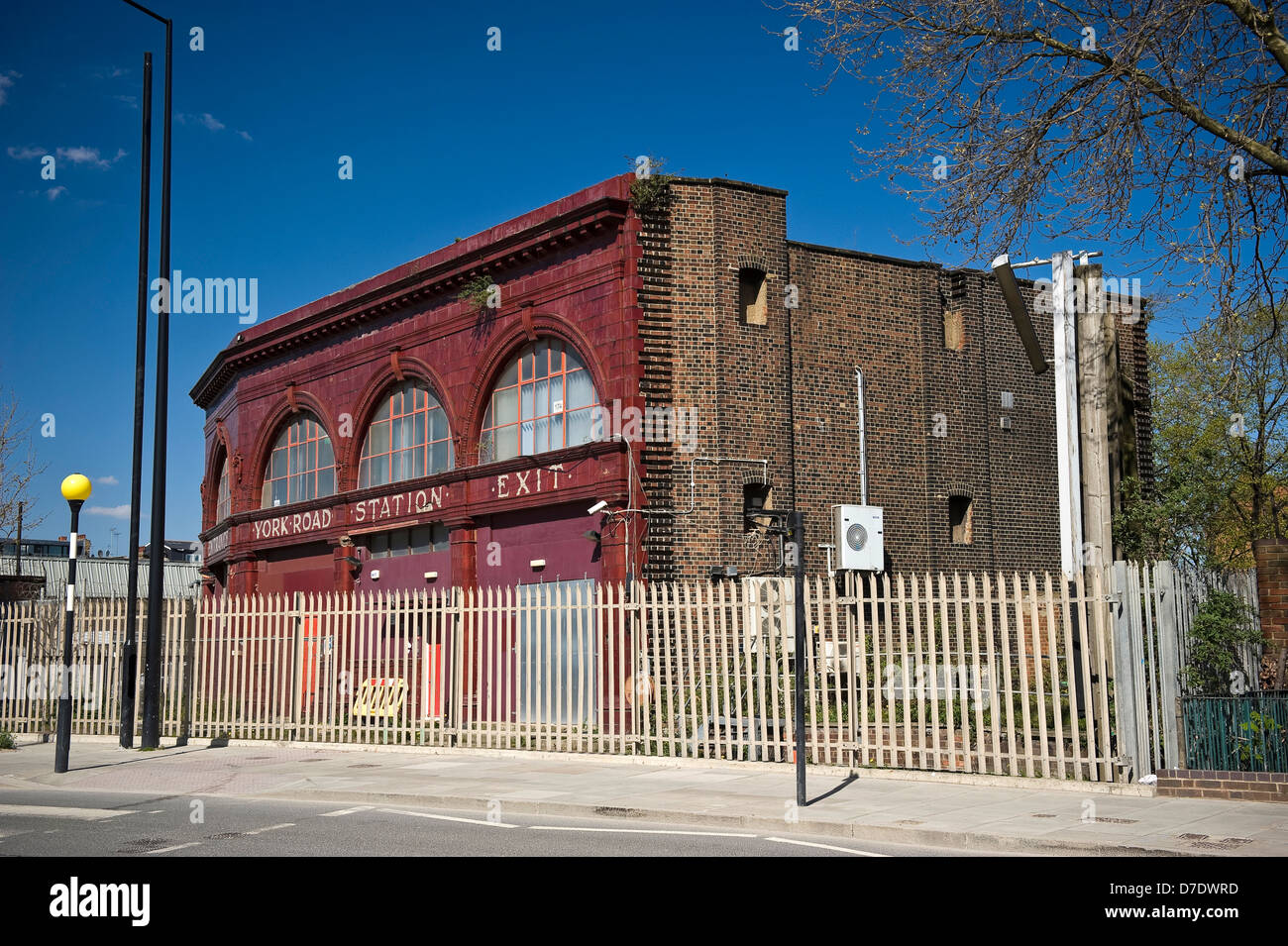The disused York Road Piccadilly Line London Underground Station on