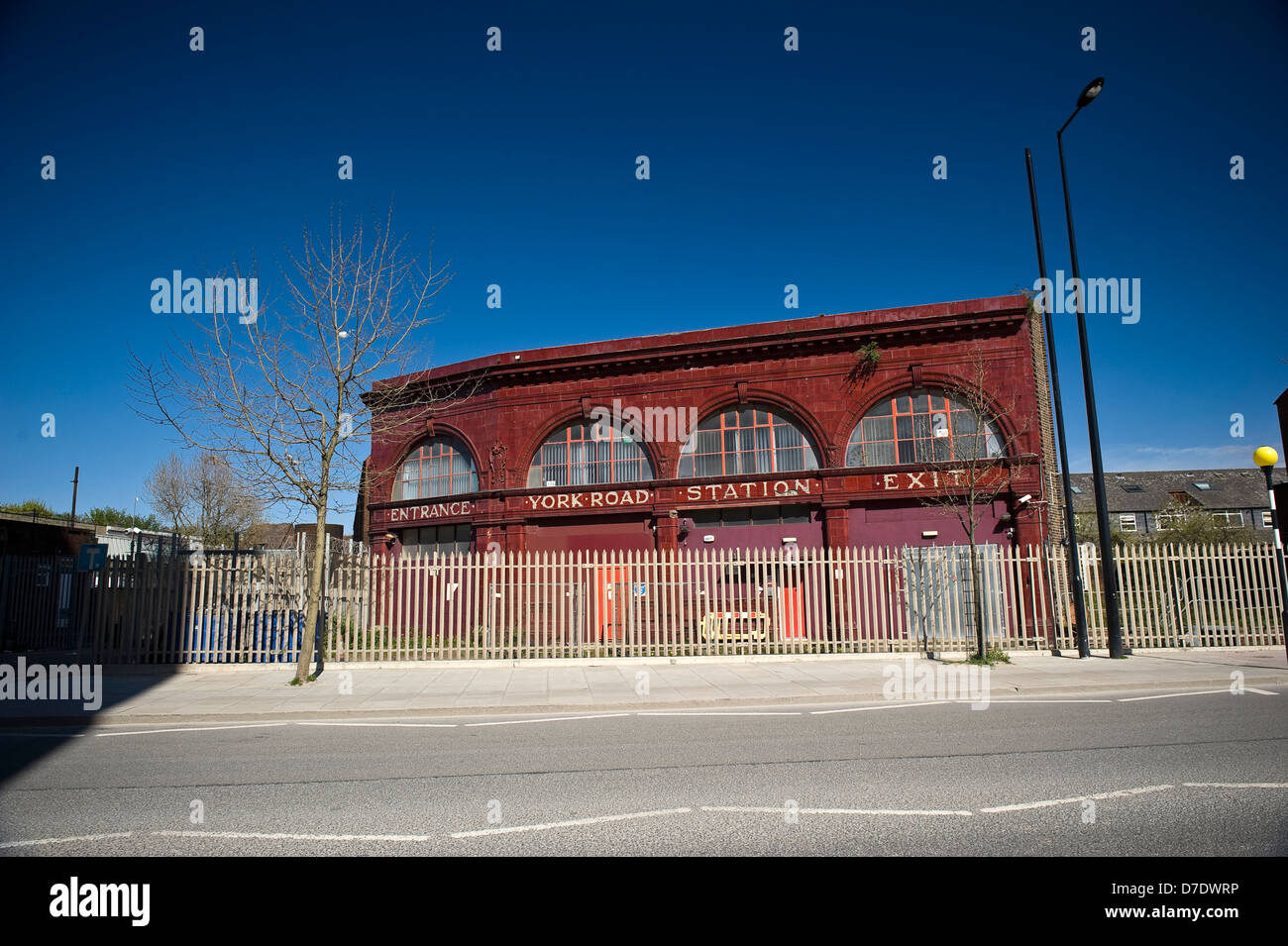 The disused York Road  Piccadilly Line London Underground Station on York Way, Kings Cross, London, UK Stock Photo