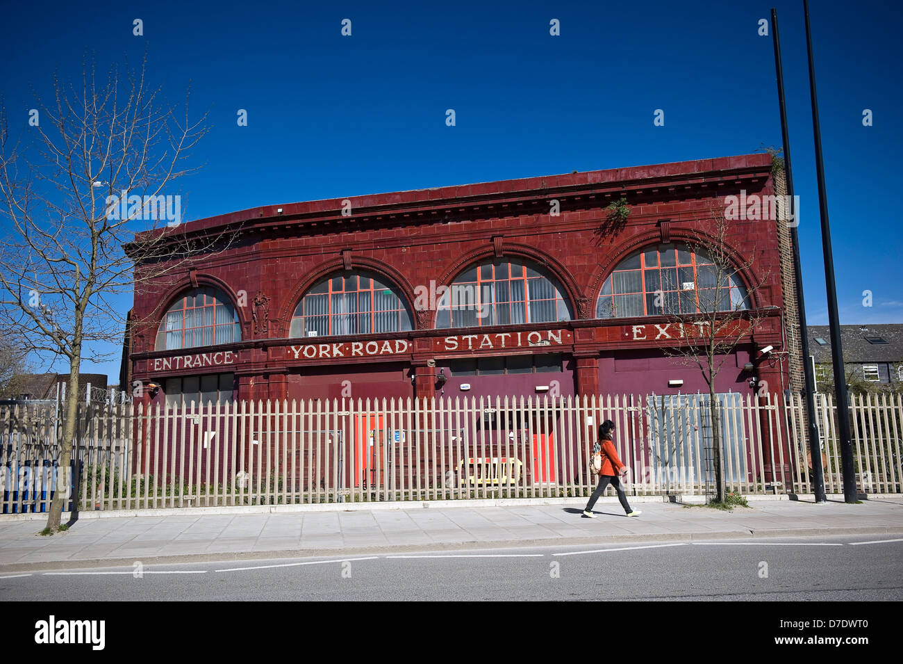 The disused York Road Piccadilly Line London Underground Station on