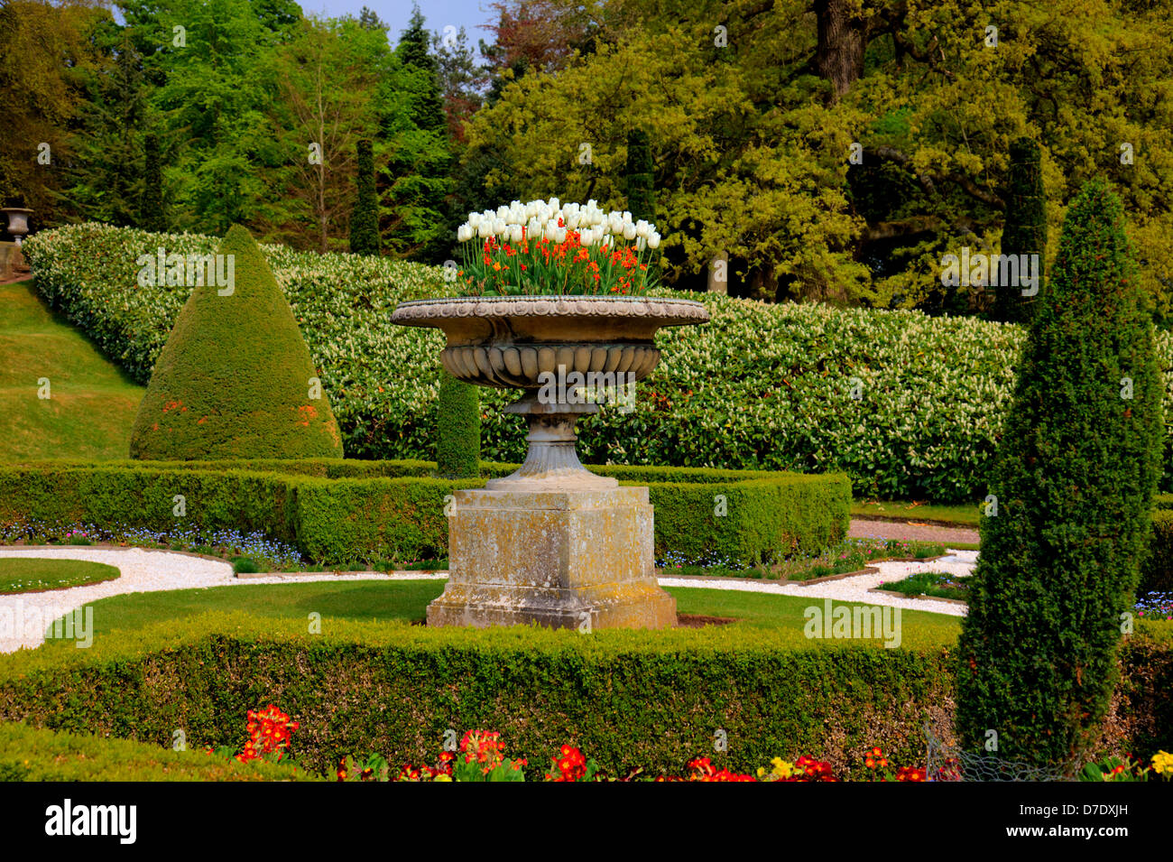 Formal English garden at a Stately Home Stock Photo Alamy