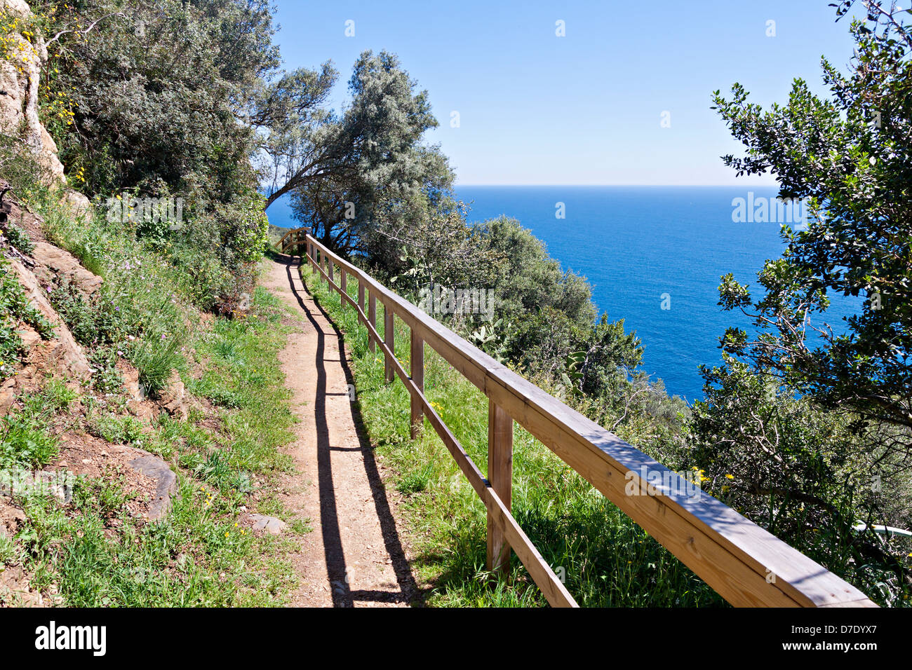 Costa Brava Pathway following the seashore Stock Photo