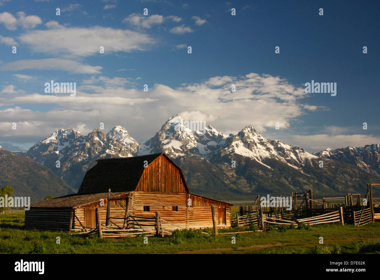 Mormon row barn, Grand Teton National Park, Wyoming, USA Stock Photo