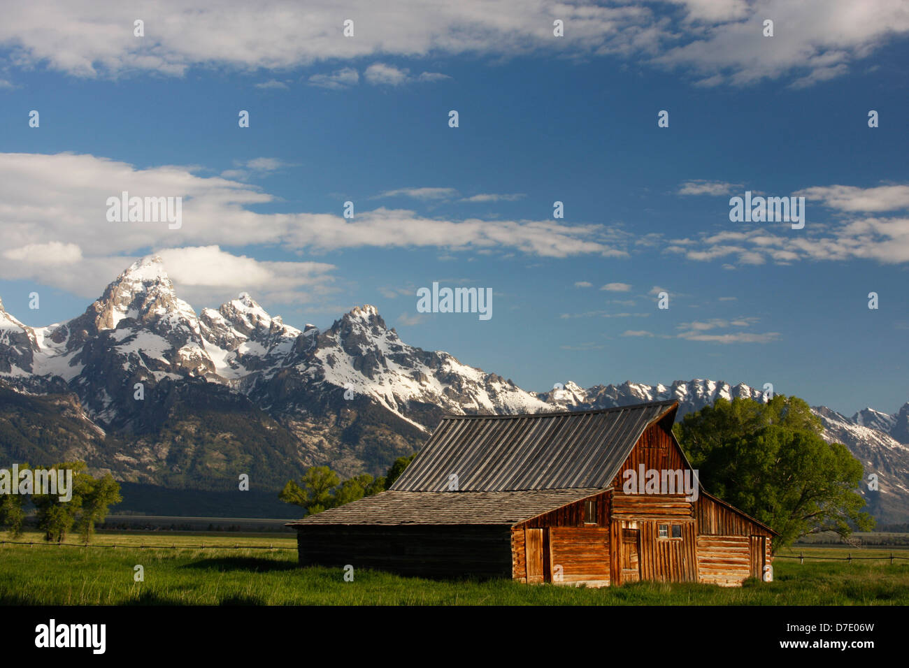 Mormon row barn, Grand Teton National Park, Wyoming, USA Stock Photo