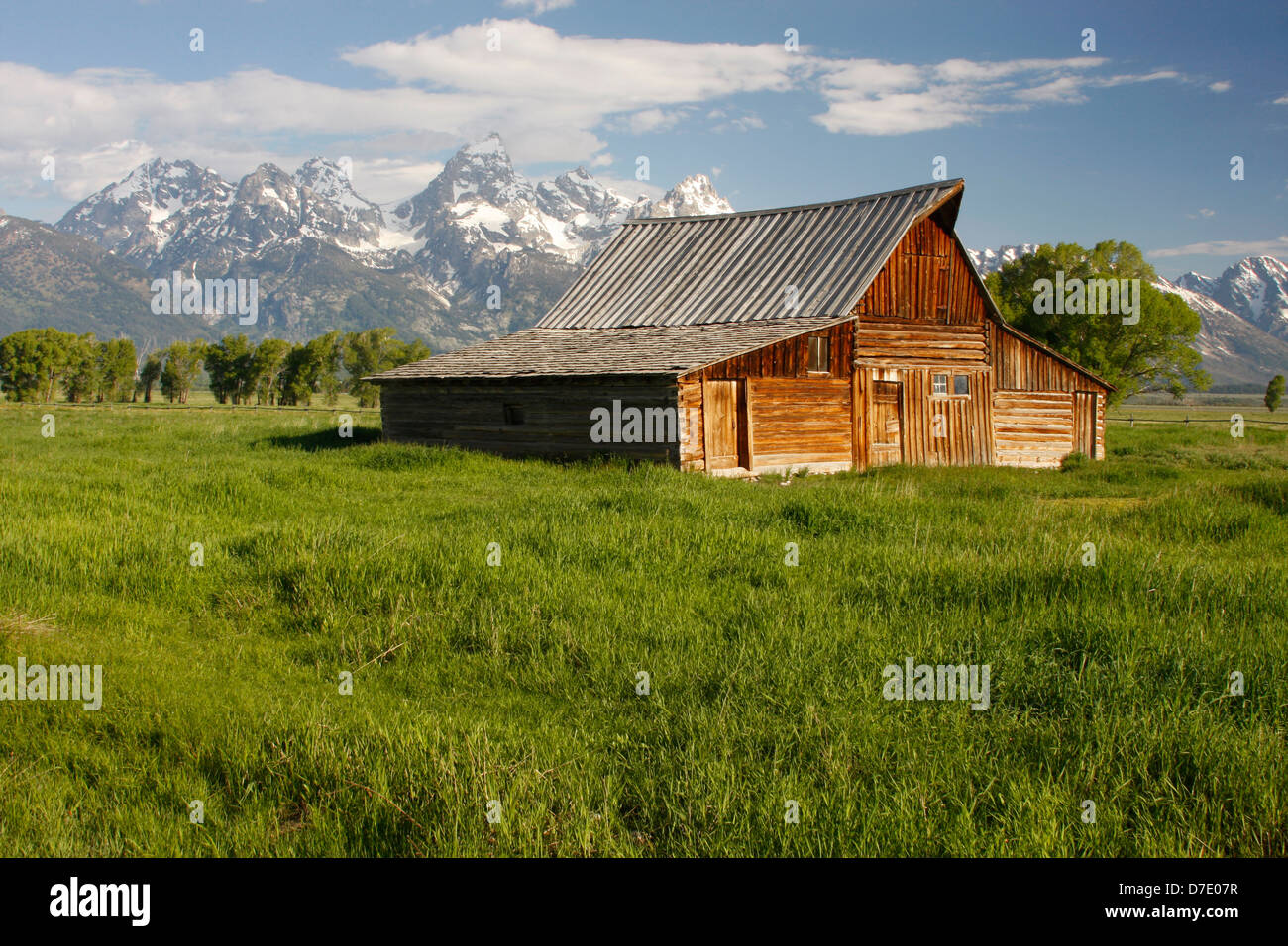 Mormon row barn, Grand Teton National Park, Wyoming, USA Stock Photo