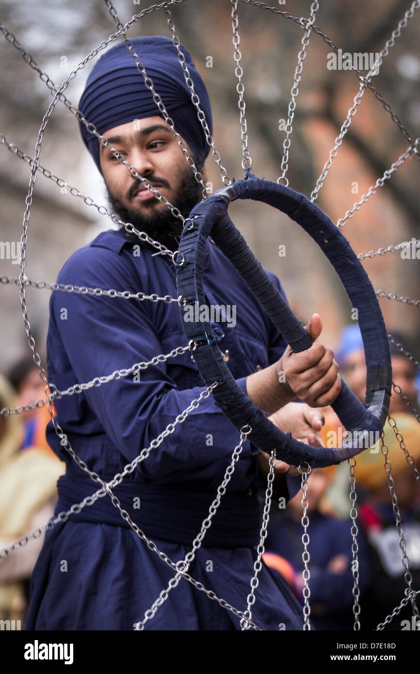 Spinning Sikh weapons, chains, chakar bolo, chuks; Khalsa Sikh Martial