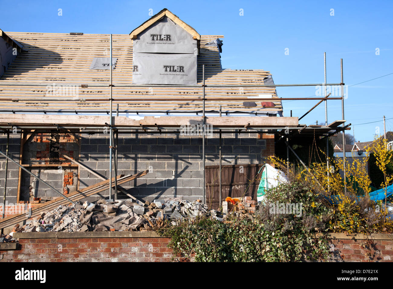 A new house build in the U.K. Stock Photo