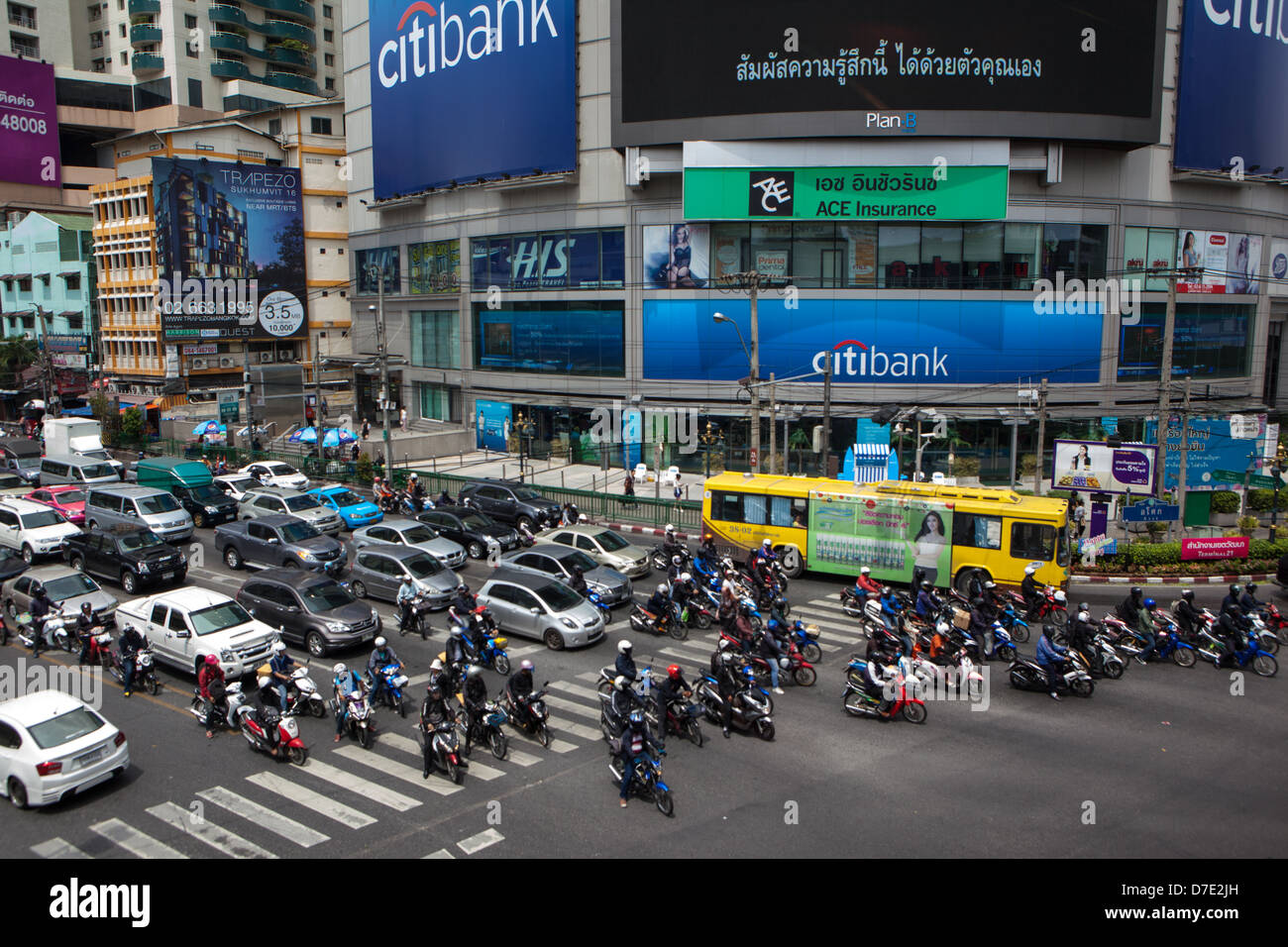 motorcycle traffic Stock Photo