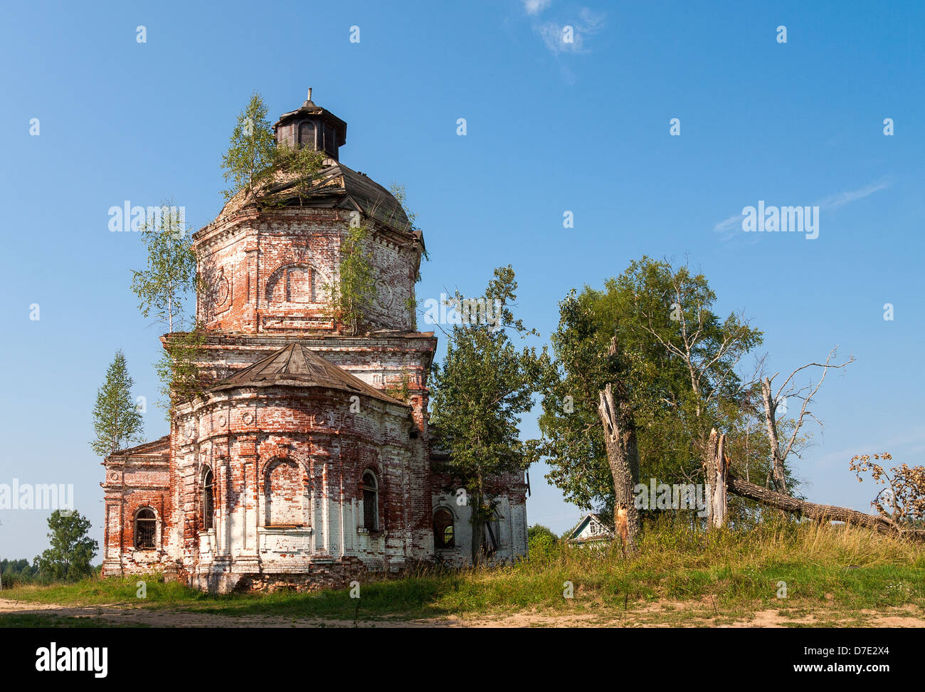 Old abandoned church in Novgorod region, Russia Stock Photo - Alamy