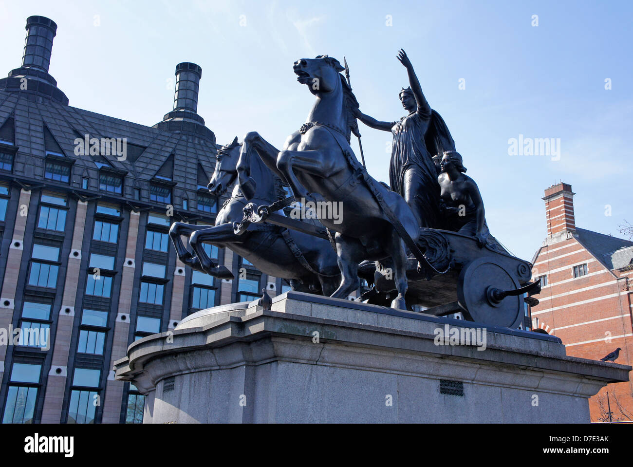 Statue of Boudica by Westminster Bridge, London, England Stock Photo